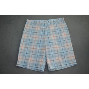 Nike Golf Tour Performance Dri-Fit Blue Plaid Shorts 509182-453‎ Mens Size 35